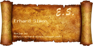 Erhard Simon névjegykártya